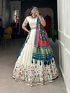 LNB1601 Khadi Cotton With Sequins And Thread Embroidery Work Lehenga With Blouse Dupatta Bulk Orders In India